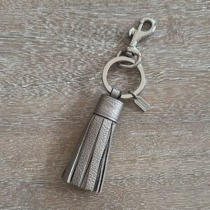 NWOT COACH Metallic Tassel Keychain